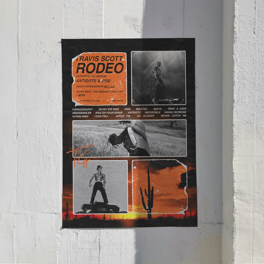 Travis Scott Album Cover Art "Rodeo" Poster