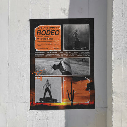 Travis Scott Album Cover Art "Rodeo" Poster