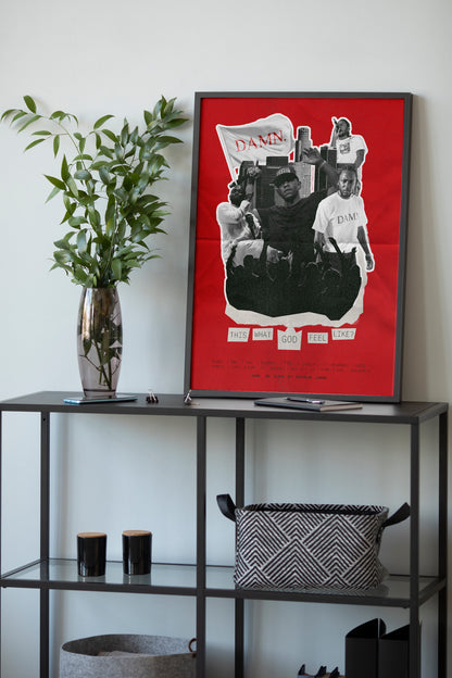 Kendrick Lamar "DAMN" Collage Poster