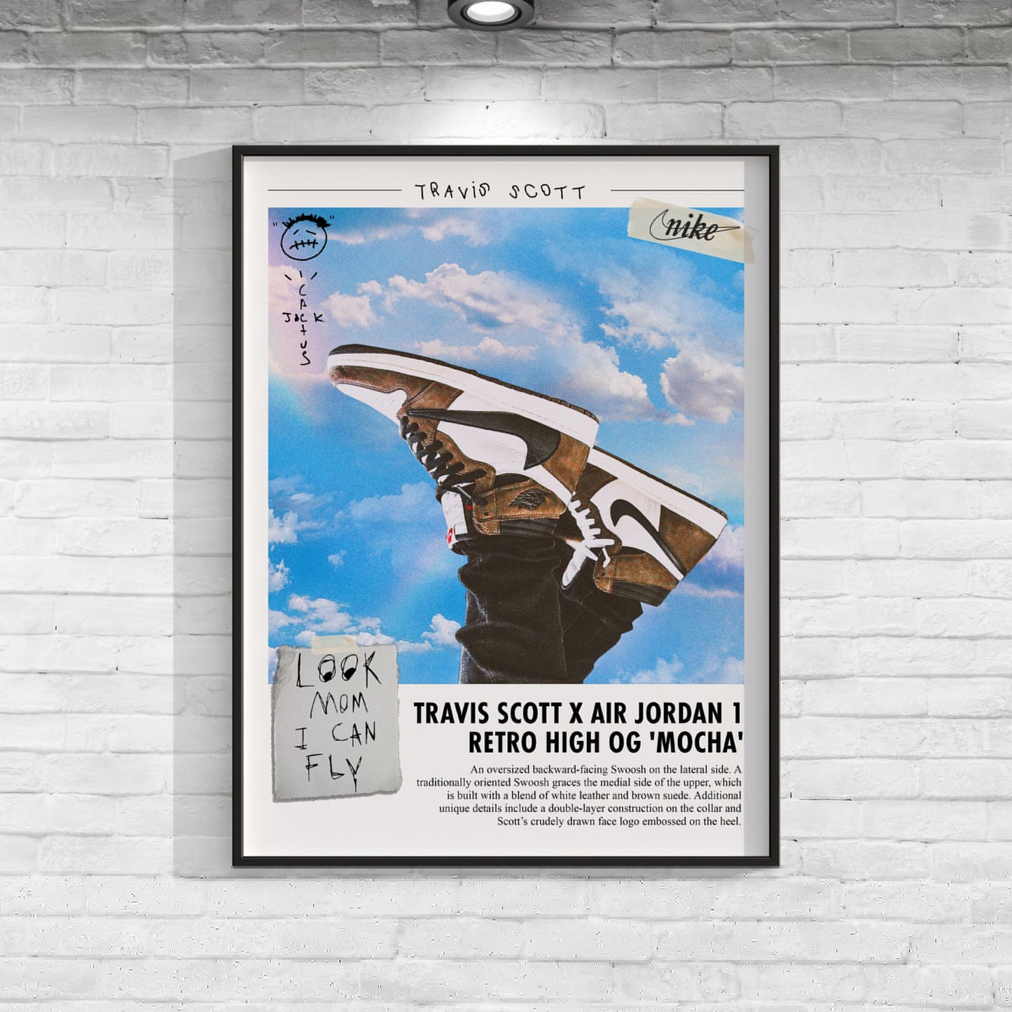 Sneakerhead Poster Retro Air Jordan 1 Low Mocha Reverse