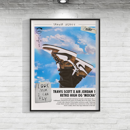 Sneakerhead Poster Retro Air Jordan 1 Low Mocha Reverse